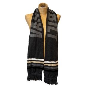 Vanderbilt Commodores Knit Scarf Black Gold Fringe NCAA Collegiate Logo Gameday